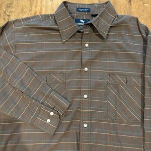 Vintage SteepleChase Button Up Shirt Mens Western Long Sleeve Plaid 80 90s Large